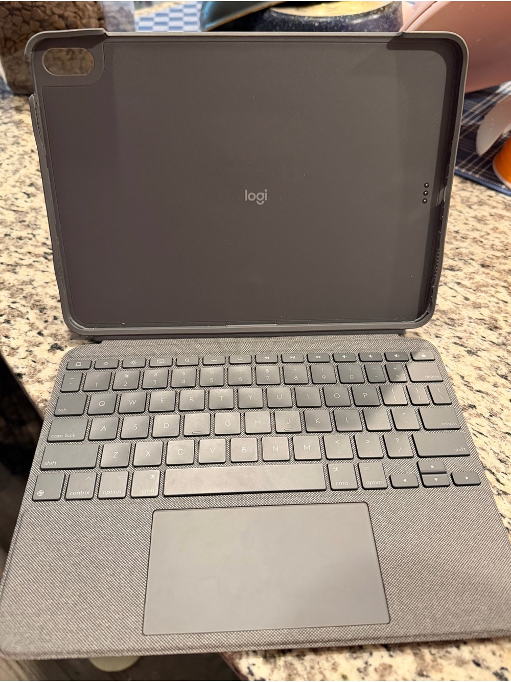 Logitech Gray Bluetooth Tablet Keyboard Case with Trackpad